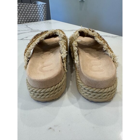 Mou NEW Criss Cross Rope Sandal in Raffia Size 38 - Picture 4 of 9